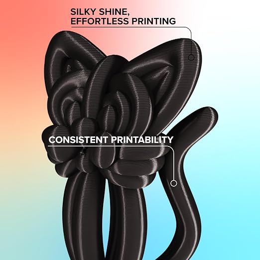 Polymaker Panchroma Silk PLA Filament 1.75mm for 3D Printing, 1kg, Black | Neatly Wound, High-Gloss Finish PLA, Easy Print & Smooth Feeding, Compatible with Bambu Lab & Most 3D Printers