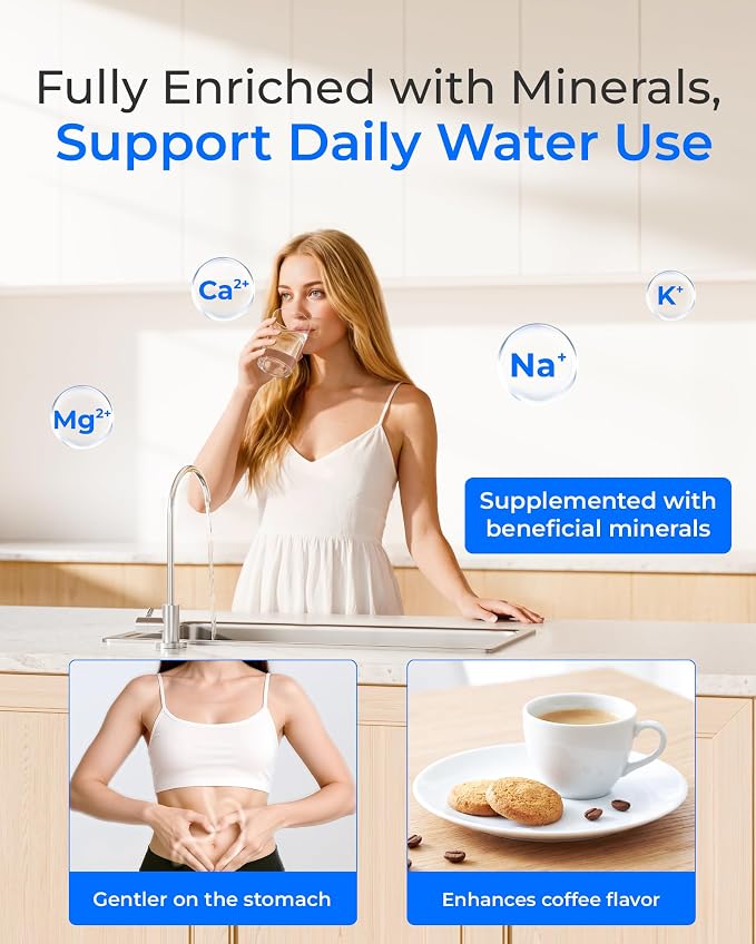 Waterdrop RT-AF2 Filter, Replacement for T3-T RO System, CF*1+CBM*2+TRO*1 | 1-Year Replacement Filters Bundle, Mineral-Enhanced Filtration, Under-Sink RO Water Filter, High Capacity, Easy Replacement