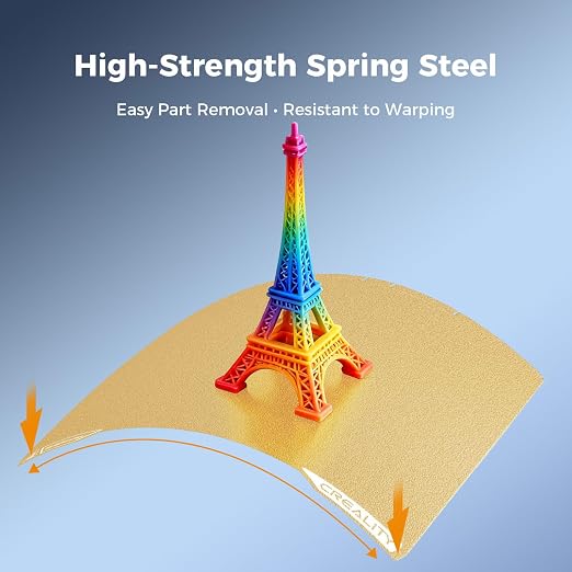Creality K2 Build Plate Original 293x270mm Dual Side Textured Golden PEI Coating Spring Steel Magnetic Bed Plate 3D Printer Build Plate for Creality K2