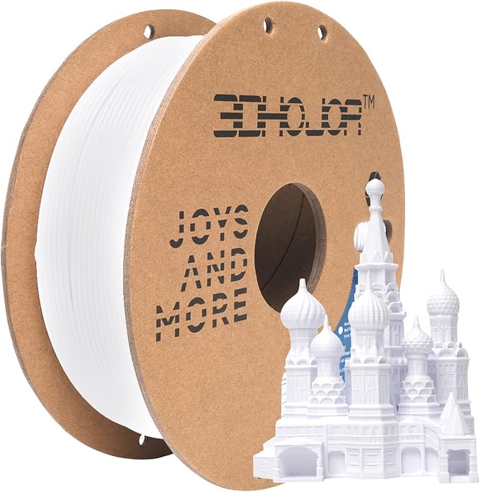 3DHoJor PLA Pro Filament 1.75mm Cold White,PLA Plus Filament, Odor Free, Clog Free 3D Printer Filament,1kg Cardboard Spool (2.2lbs), Dimensional Accuracy +/- 0.03 mm, Fit Most FDM 3D Printer