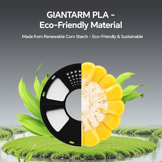 GIANTARM PLA Filament,Beige 3D Printer Filament 1Kg(2.2lbs) Spool,1.75mm Dimension Accuracy +/- 0.03mm,Fit Most FDM 3D Printers