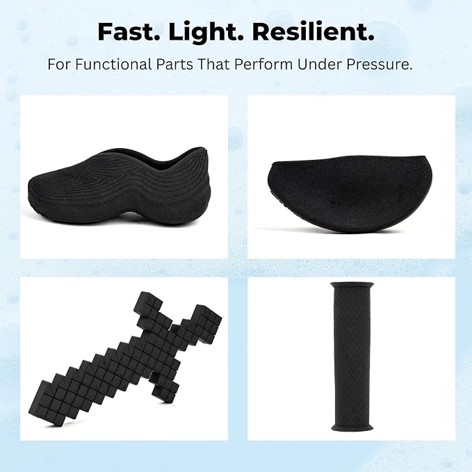Siraya Tech Rebound PEBA Air - High-Rebound Active Foaming Filament, Adjustable Hardness 70A-95A, Ultra-Lightweight, for High-Performance Sports Gear, Drones & Resilient Prototypes (Black, 800g)