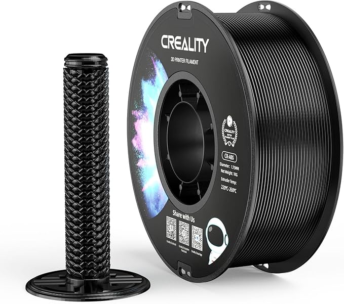 Creality ABS Filament 1.75mm, 3D Printer Filament, No-Tangling, Strong Bonding and Overhang Performance Dimensional Accuracy +/-0.02mm, 2.2lbs/Spool