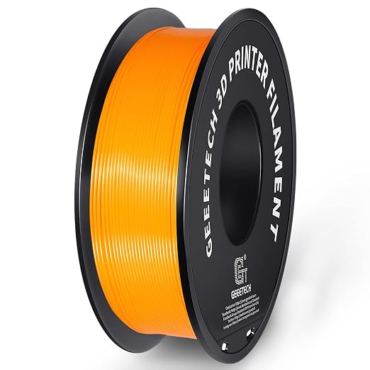 Geeetech Orange PLA 3D Printer Filament, PLA 3D Printer Filament 1kg Spool(2.2lbs) Dimensional Accuracy +/- 0.02 mm, 3D Printing Filament Fits for Most FDM 3D Printers