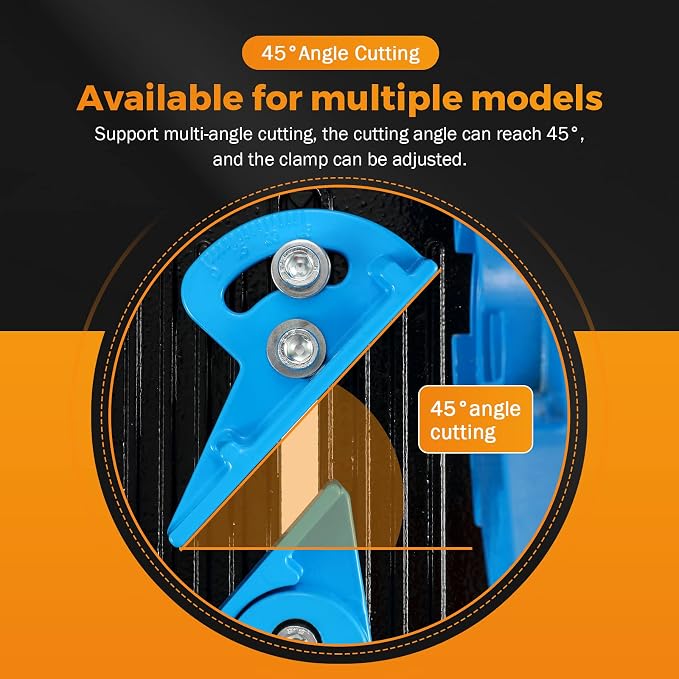 BEAMNOVA Angle Grinder Stand, 45° Adjustable Cutting Tool Holder, Aluminum Fixed Stand for Metal/Wood Cutting, Safety Shield & Spring Loaded for DIYers & Contractors