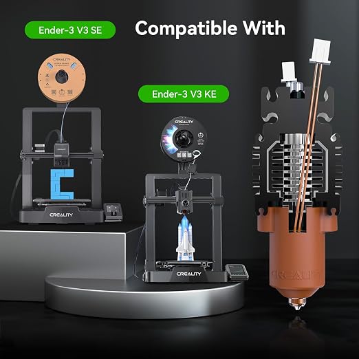 Creality Official Ender-3 V3 SE/KE Hotend Kit,Ceramic Heating Block Kit—Quick-swap Nozzle Kit,High Flow Printing Hotend Kit,300°C High Temperature Resistance,Compatible with Ender 3 V3 SE/KE