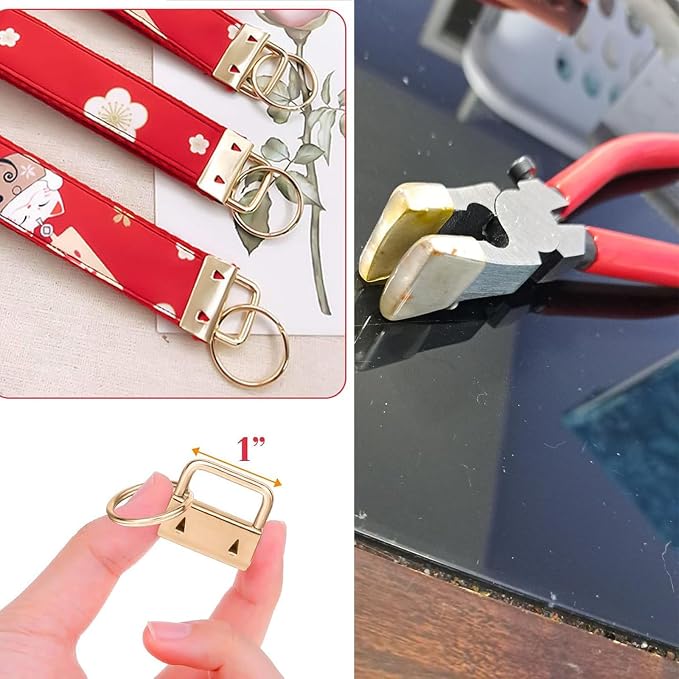 Glass Running Pliers, Key Fob Hardware Install, Stained Glass Work Tool,for Stained Glass, Tiles, Mosaic, Mirrors,Bottle, Fusing, Breaking 8-Inch