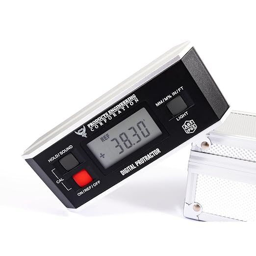 Digital Inclinometer, 360° Protractor Angle Finder Level | Magnetic V-Groove Base Protractor with Large Backlit LCD Display, High-Precision Meter Tool for Machining, Woodworking