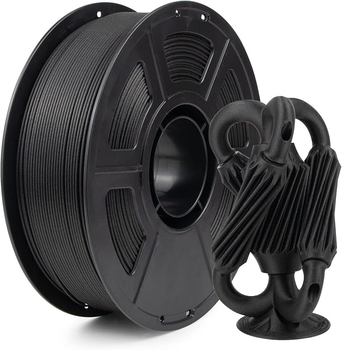 Carbon Fiber Nylon PA12 3D Printer Filament 1.75mm Black, High Rigidity Heat-Resistant 3D Printer Filament,Abrasion Resistance for Functional Parts Carbon Fiber Fit Most 3D FDM Printers
