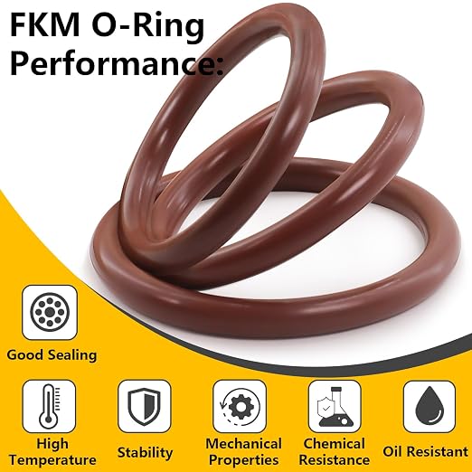 386 PCS Viton O-Ring Kit (30 Sizes) - Metric Standard 75A Durometer FKM O Ring Assorted Kit with 4 Pick Tools for Automotive, Plumbing and Chemical - Durable High Temperature & High Pressure