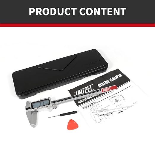 8 Inch/200mm IP54 Stainless Steel Digital Caliper & Rule | Inch/Millimeter/Fraction Conversion, Large LCD Screen