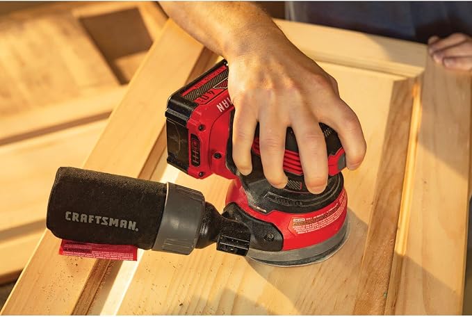 CRAFTSMAN V20 Orbital Sander, Cordless, 12,000 OPM, Bare Tool Only (CMCW220B)