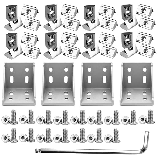 4080 Corner Bracket Connector Set for 4080 8080 Aluminum Extrusion Accessories 4Set(Silver ZL)