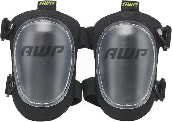 AWP Hard Shell Construction Knee Pads | All-Day Comfort Knee Pads with Molded Cap Design for Swiveling | One Size