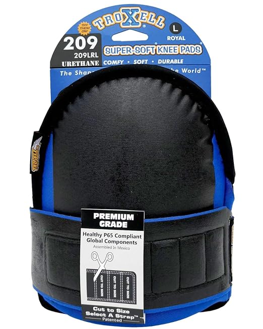 TROXELL USA - SuperSoft Royal Blue Kneepads (Large Size/Bagged in Pairs)