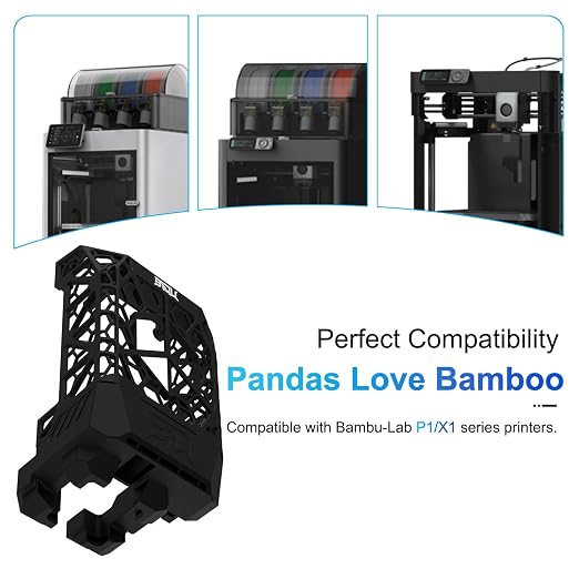 BIQU Panda Jetpack Nylon Printhead Front Cover + Cooling Fan Duct for Bambu-Lab P1/X1 3D Printers, Lightweight High Positioning Accuracy Fully Suitable for Panda Revo/Flow