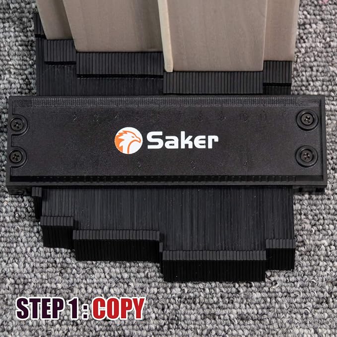 Saker Contour Gauge Profile Tool- Adjustable Lock-Precisely Copy Irregular Shape Duplicator - Must Have Tool for DIY Handyman, Construction (5INCH)