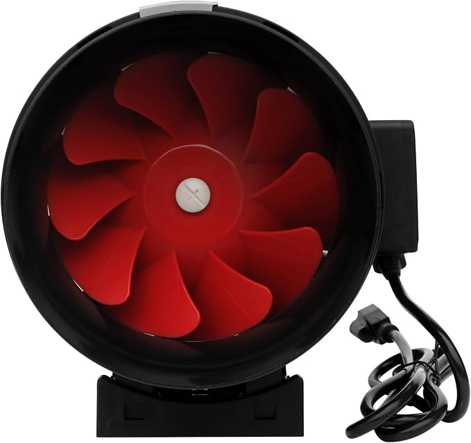 SunStream Inline Duct Fan 8 Inch 720 CFM Indoor Air Ventilation Exhaust Booster Vent Blower for Grow Tent