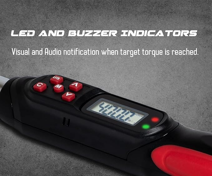 Tapha Tools Digital Torque Screwdriver 1.77-35.39 in-lbs (20-400 cN-m / 2.04-40.82 kg-cm) Torque Range, Accurate to ±2% Dual Direction, LED and Buzzer Notification, Preset Memory (SPN-T4BN)