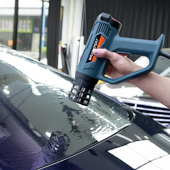 WRAPXPERT Heat Gun for Vinyl Wrap/Window Tint with Digital LCD 2000W 122℉-1202℉（50℃- 650℃) Variable Temperature Control Memory Function for Car Wrap, Crafts, Shrinking Tubing, Stripping Paint