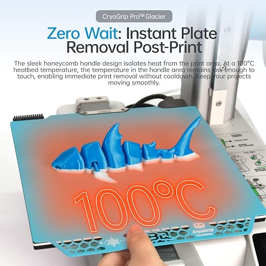 BIQU CryoGrip Pro Glacier Panda Build Plate for Bambu-Lab A1 Mini 3D Printer, Double-Sided Fine Textured Spring Steel Sheet, Firm Adhesion,184x184mm, 1 Piece