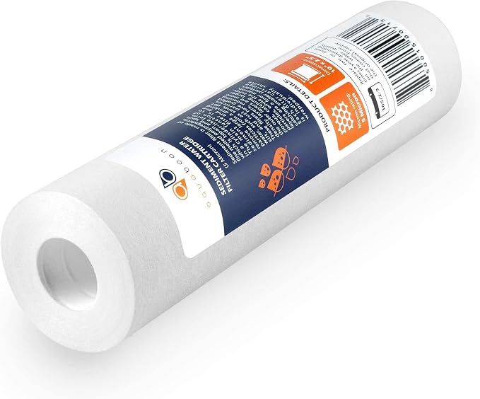 Aquaboon 5 Micron 10 x 2.5 House Water Filters Cartridges, Set of 2 Sediment & Carbon Filter Replacements Compatible with WHKF-WHWC, P5, WHKF-GD05