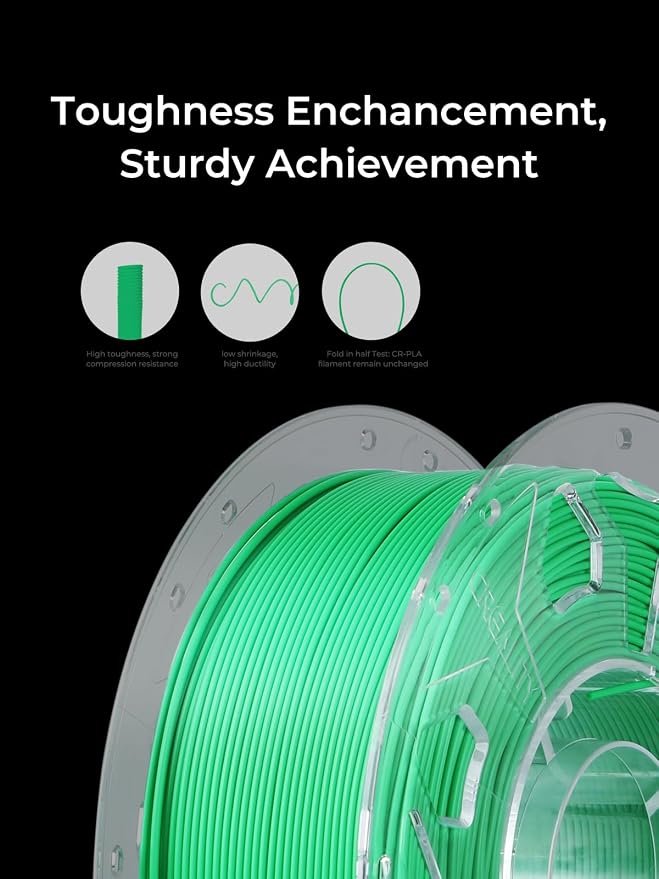 Creality PLA Filament 1.75mm Bundle 4 kg, 3D Printer Filament Multicolor, Enhanced Toughness No Warp, Accuracy ±0.03mm Printing Filament (White 4-Pack)