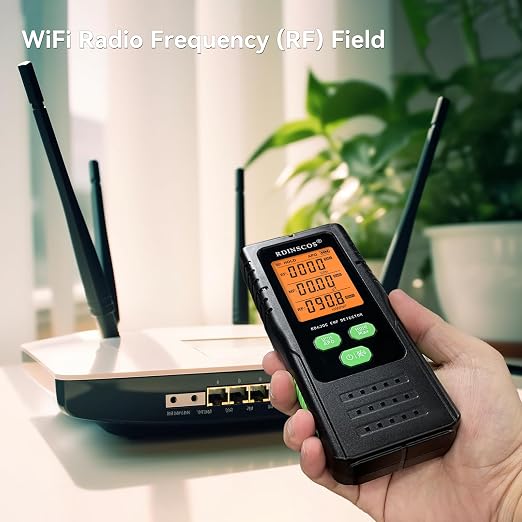 EMF Detector 3-in-1 Electromagnetic Radiation Meter Ideal for Non-Professional Users | AC Magnetic, AC Electric & Microwave Fields, Handheld EMF Reader, For Home, Office & Smart Meters