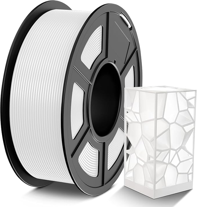 TECBEARS PETG Filament 1.75mm 1KG, 3D Printer Filament PETG, Strong Toughness, 1KG(330M) Filament High Precision, Dimensional Accuracy ±0.02mm,White
