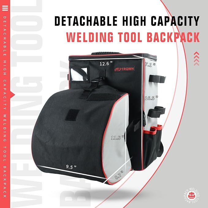 TRQWH Panoramic View Welding Helmet & Welding Tools Backpack