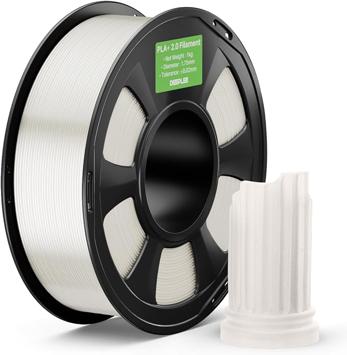 PLA+ 2.0 Filament 1.75mm, Stronger Toughness 3D Printer Filament, Translucent 1KG, Upgrade PLA Plus 3D Printer Filament, High Speed PLA+ Filament for Most FDM 3D Drucker
