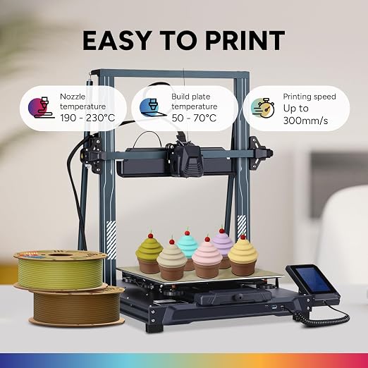 OVERTURE Matte PLA 1.75mm, Low Warp & Smooth Finish 3D Printer Filament | Frosted Matt Finish Hides Layer Lines, 1kg Spool (2.2lbs) Cardboard Spool, Fit Most FDM Printer (Matte Bamboo Green)