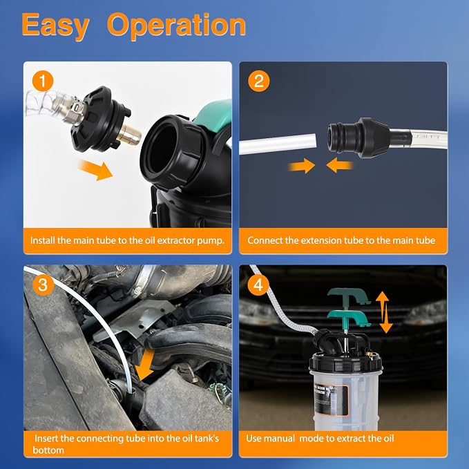 GOOACC Oil Extractor Pump 9L Manual Fluid Extractor Pump Oil Vacuum Changer with Brake Bleeding Hose Oil Suction Pump Extractor for Automotive Boat Motorcycles Oil Coolant Transmission Fluid Change