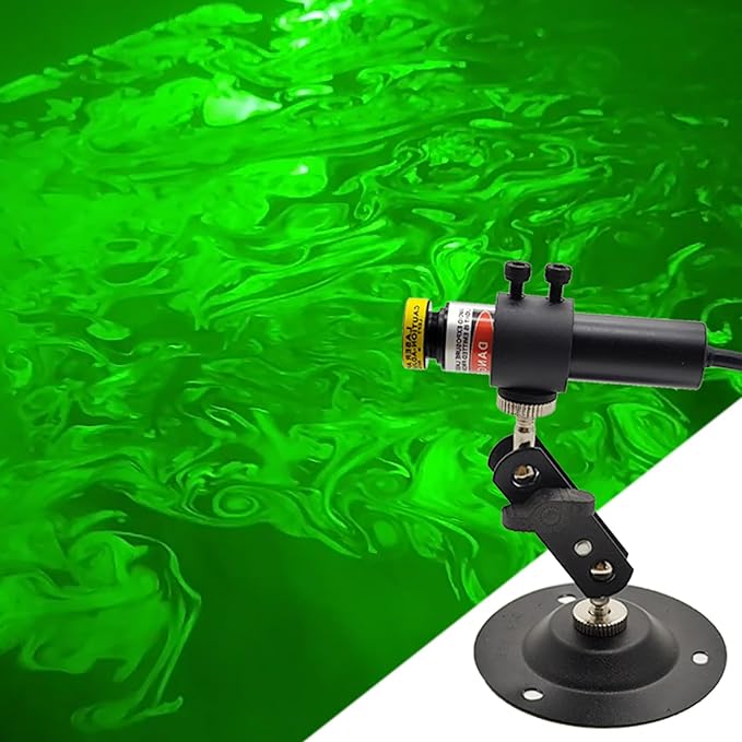 532nm Focusable Green Projector Generator Line Module for Laser Swamp Haunted House 18mm (Focusable Class IIIr 5V with Adapter and Mount)
