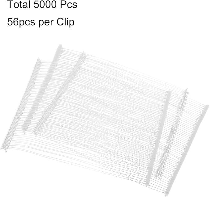 uxcell 5000pcs Standard Tagging Gun Fasteners 125mm Tagging Barbs Pins PP Plastic Tag for Price Tagging Gun, Clothing Tags Gun Attachments for Clothes Bag Fabric, Clear