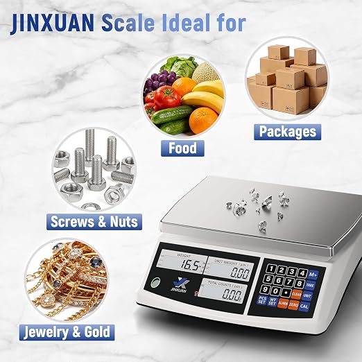 Industrial Counting Scale 40kg/88lb x 1g Precision Bench Scale Digital Inventory Counting Weight Scale for Small Parts and Coins, Electronic Gram Scale with Batteries/AC Power, lb/g/kg/oz