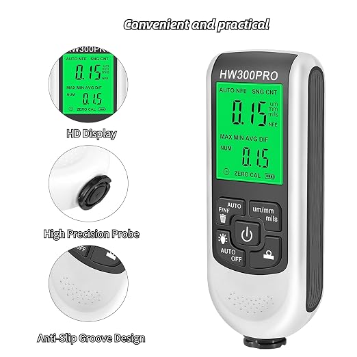 Digital Coating Thickness Gauge Paint Thickness Gauge Automotive Ultra high Precision Probe Car Paint Checker Paint Mil Thickness Meter (Thickness & Feeler Gauges)