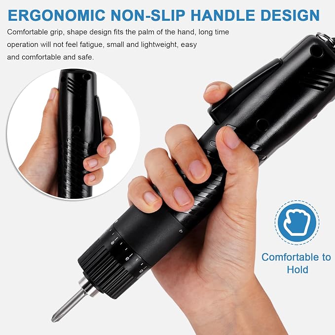 MXBAOHENG Electric Screwdriver Sets Torque Adjustable Drill Tool Applicable Batch Head 5mm 110-220V (101)