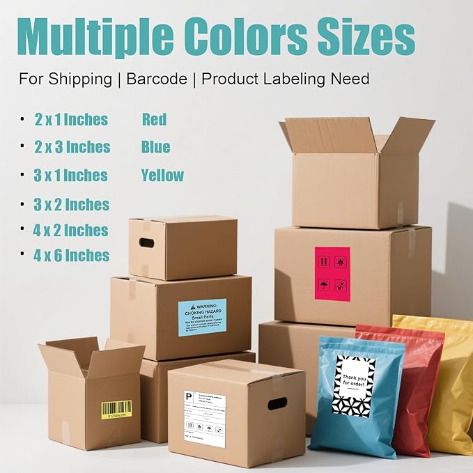 Industrial Thermal Transfer Labels, 2 x 3 Inches, 3 Inch Core, 1,800 Labels/Roll- 1 Rolls/Case, Perforated, Ribbon Required, for Thermal Transfer Printers