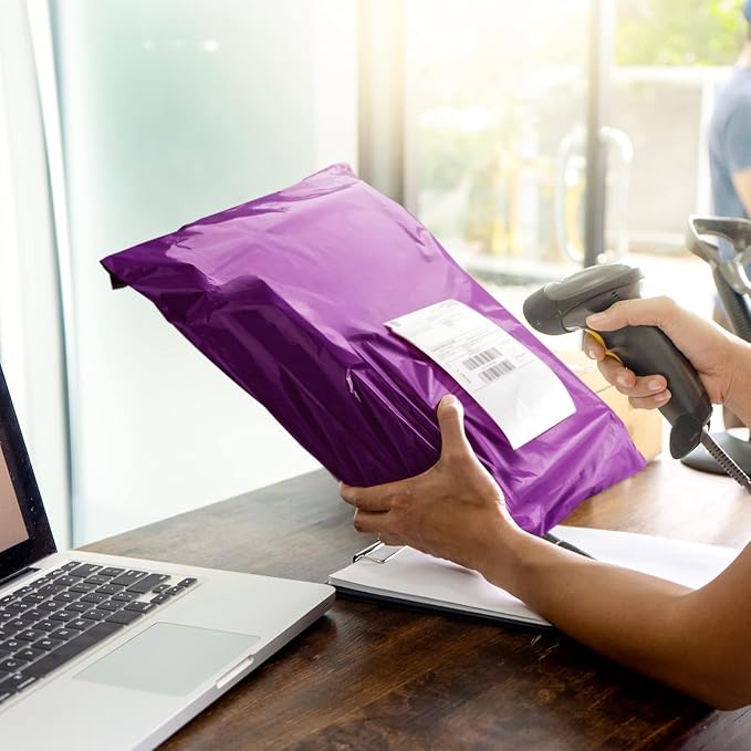 Metronic Poly Mailers 14.5x19 500Pack Bulk, Large Shipping Bags for Clthing with Self-Seal, Packaging Bags, Shipping Envelopes for Small Business, Boutique, Purple