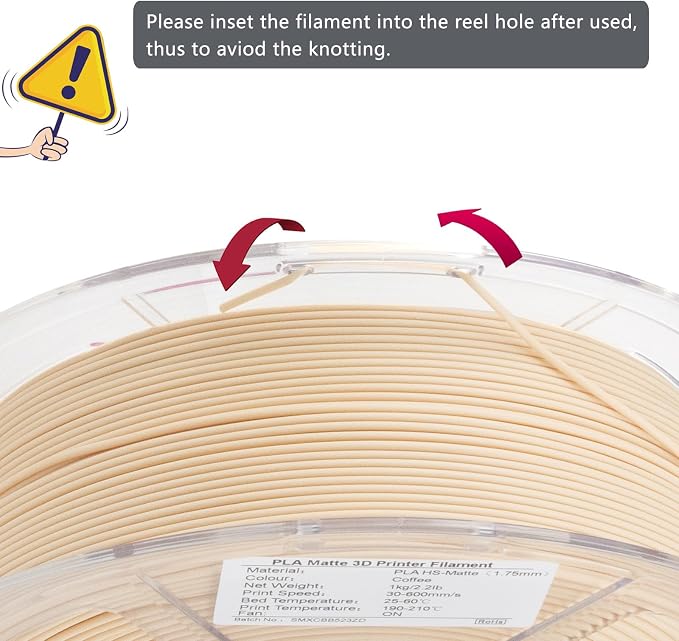 iSANMATE High Speed PLA 3D Printer Filament, Matte Light Brown Beige PLA Filament 1.75mm Designed for High Speed 30-600mm/s, Fast Printing Speed PLA, Dimensional Accuracy ±0.02mm, 1kg Spool (2.2lbs)
