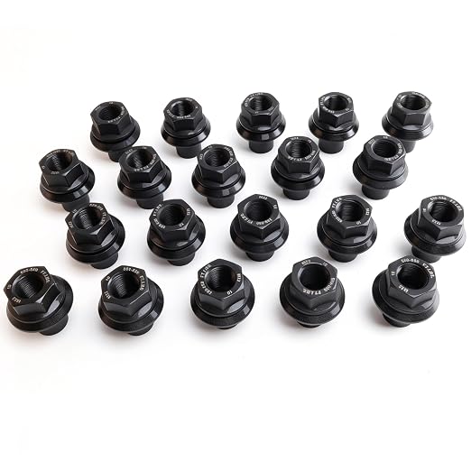 20PCS M22x1.5 Wheel Nuts,Two Piece 28mm Sleeve Flanged 33mm Hex Hub Pilot/Unimount