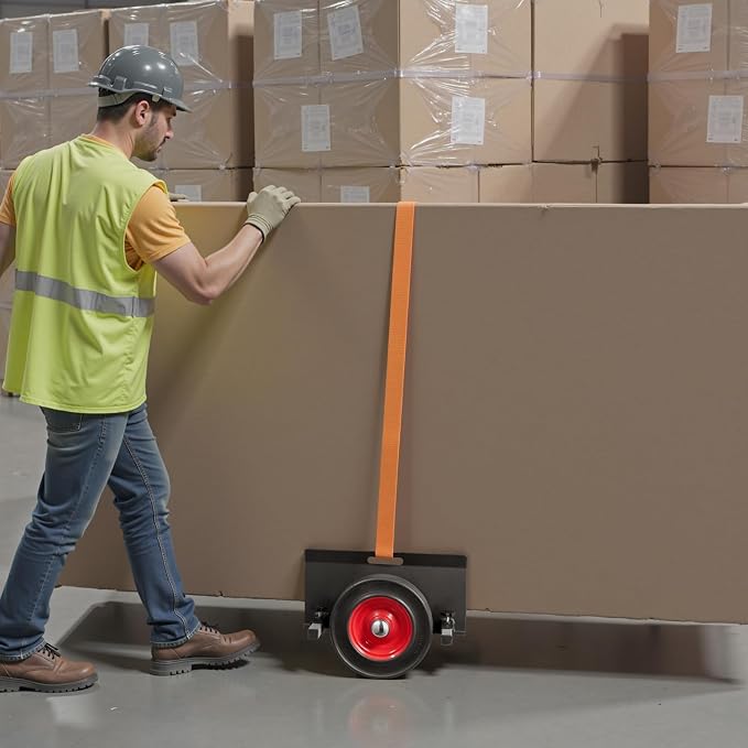 VEVOR Panel Dolly, 1000 LBS Load Capacity, Drywall Mover with 10 Inch Rubber Wheels Fits Different Terrain, Adjustable Clamp Panel Cart for Steel Panels, Mattress, Doors and Drywall Sheet, Black