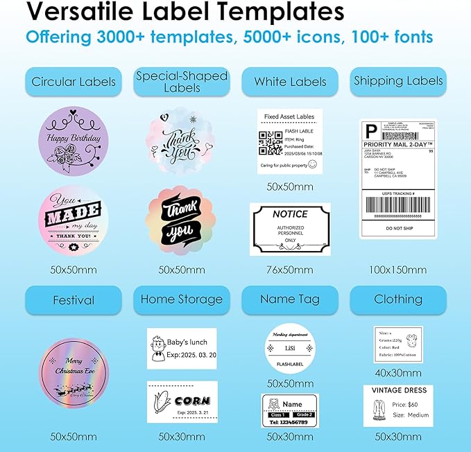 KNAON Bluetooth Thermal Shipping Label Printer, 4x6 Portable Thermal Address Label Printer for Small Business, Compatible with iPhone,Android,Windows,Mac,–Works with Etsy Shopify USPS&More, Pink