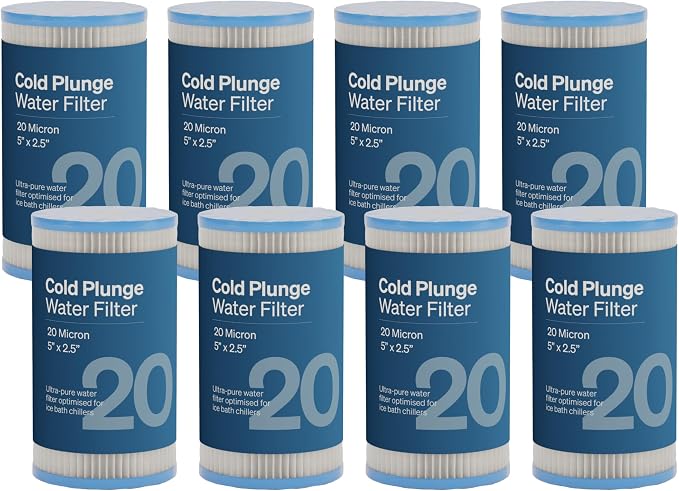 5" x 2.5" Cold Plunge Water Filter 20 Micron (8-Pack) Water Chiller Filter Replacement