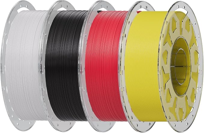 Creality PLA Filament 1.75mm, 3D Printer Filament Bundle, Enhanced Toughness No Warp, Accuracy ±0.03mm Printing for Most 3D Printers