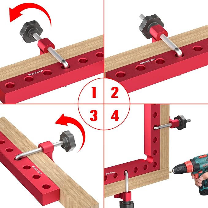 90 Degree Positioning Squares Right Angle Clamps, Clamping Squares for Woodworking Cabinet Clamp Corner Clamps Aluminum Alloy L Type Carpenter Tool for Cabinets, Picture Frame 7.1inch