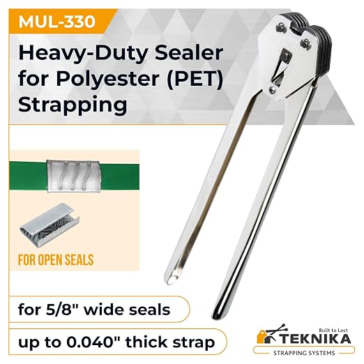 Teknika MUL-330 Heavy Duty Sealer for PET Strapping, 5/8" Strap Width