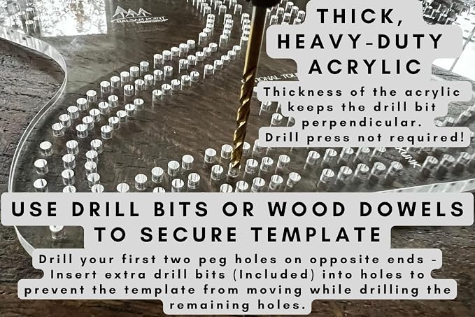 29 Design Cribbage Board Template 3-Track Heavy Duty Acrylic Jig with Drill Bits Router Guide Woodworking Project Kit Card Game DIY