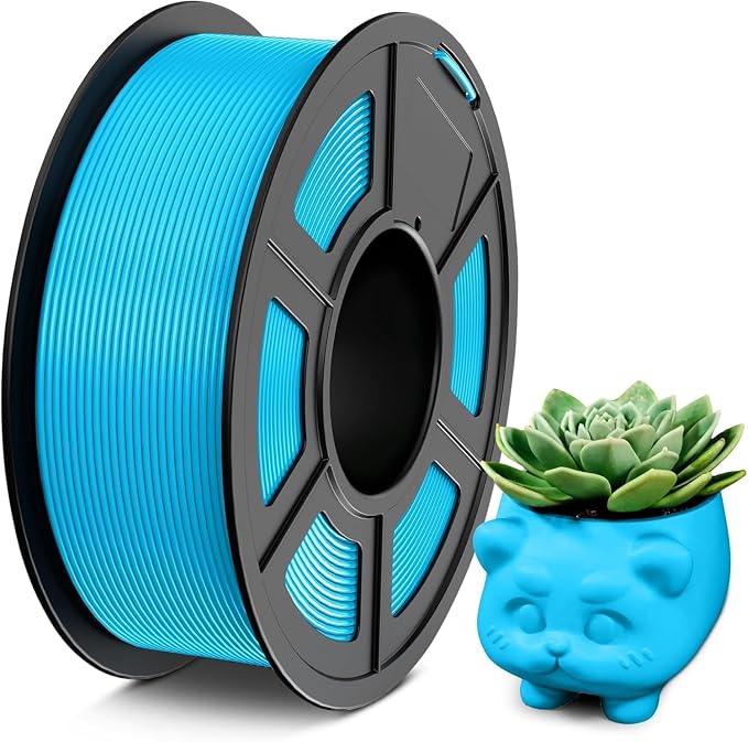 TECBEARS PETG Filament 1.75mm 1KG, 3D Printer Filament PETG, Strong Toughness, 1KG(330M) Filament High Precision, Dimensional Accuracy ±0.02mm,Sky Blue